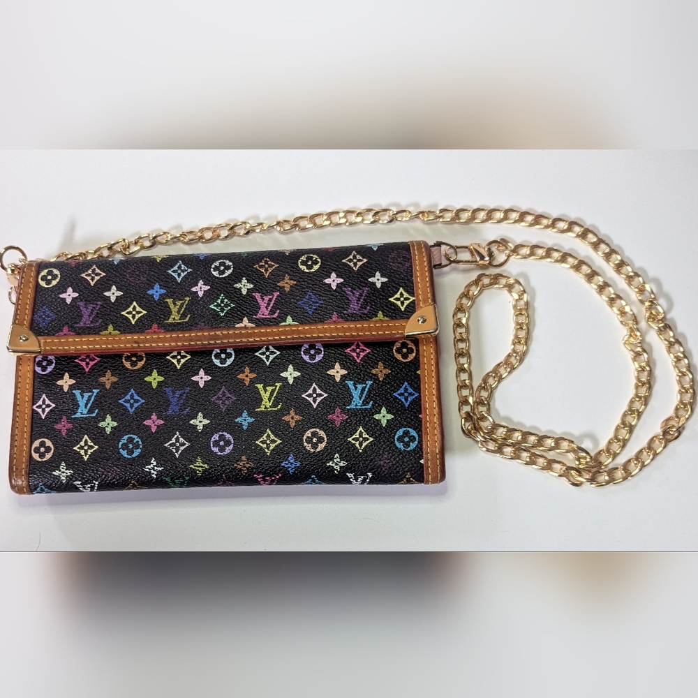 Louis Vuitton Murakami Black Multicolored Wallet
